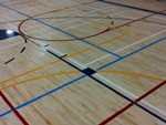 volley ball and badminton game court markings
