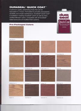 Dura seal wood floor stains chart