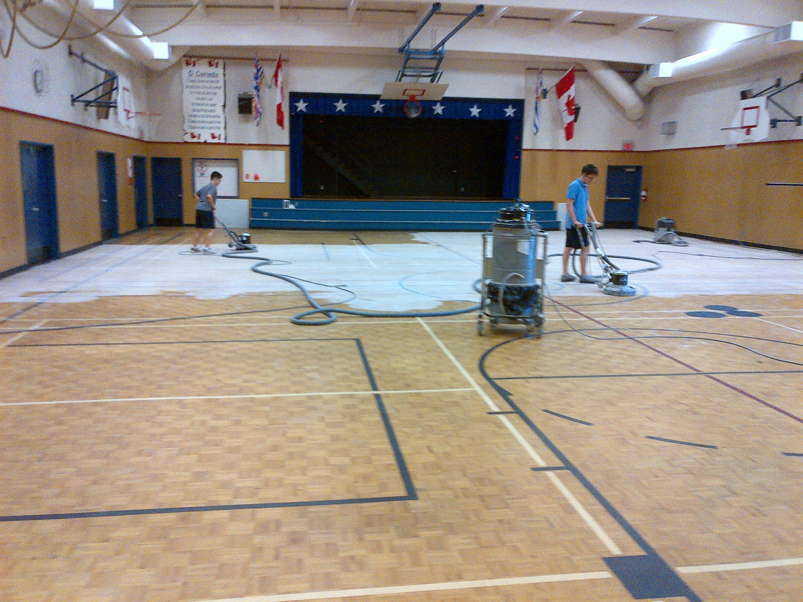 Gym floor service gymnasium floor resand, gym floor finishing, gym floor light sanding, resurfacing gym flooring. refinishing hardwoood gymnasiums 